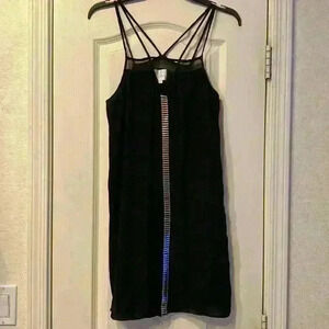 Parker black dress with embellishment